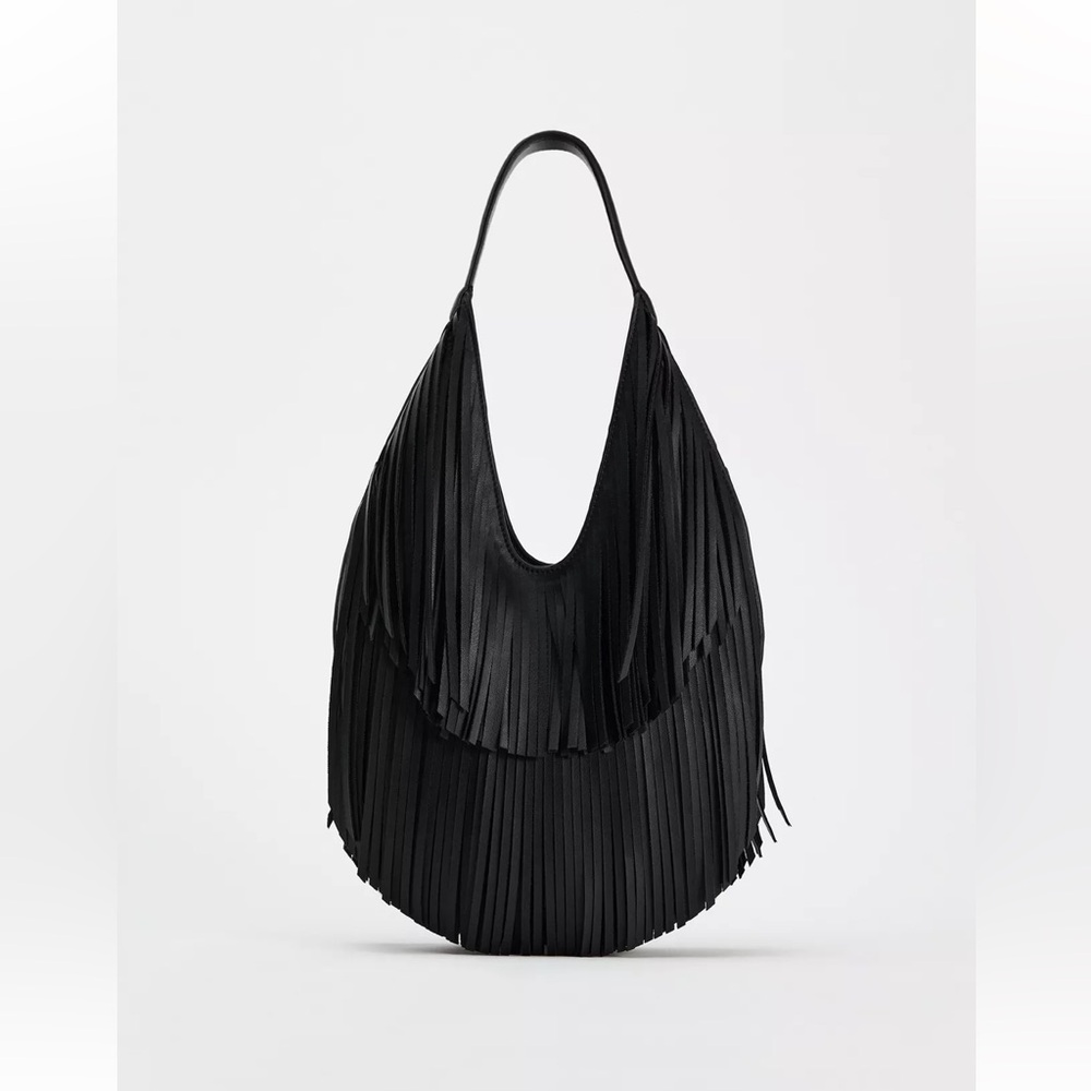 Zara Fringe Shoulder Tote Bag